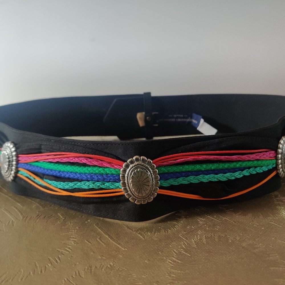 Vintage 80s Ginnie Johansen Designs Dallas Southwestern Corset Belt - Picture 6 of 13